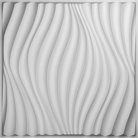 Ekena Millwork Billow EnduraWall Decorative 3D Wall Panel, White, 19 5/8"W x 19 5/8"H WP20X20BWWH